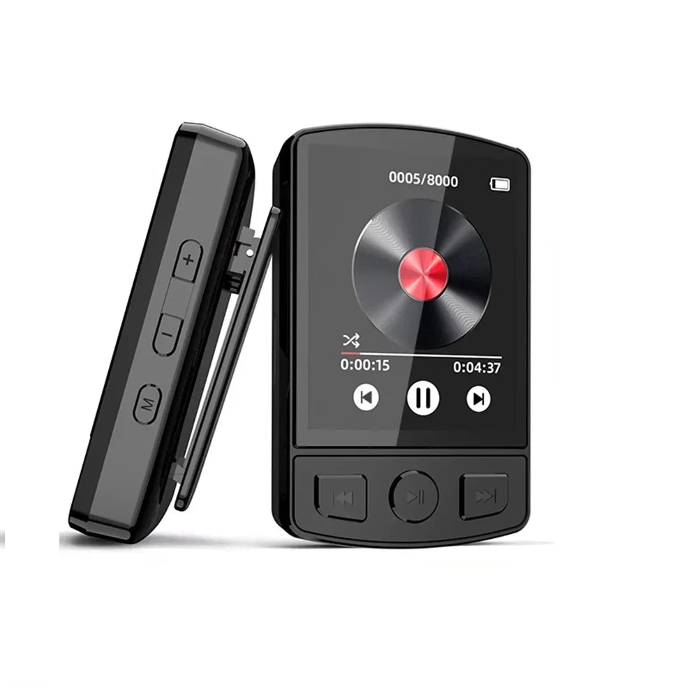 Portable Sport Clip Mini Walkman 1.8-Inch MP3 Player Bluetooth 5.2 MP4 Music Player Supports E-Books/Recorders/Fm Radios/Clocks