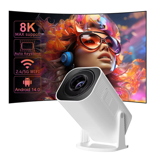P330 Mini Projetor Android 14 300 ANSI 4K 8K 1080P Wifi6 BT5.3 Home Cinema Portable Projector