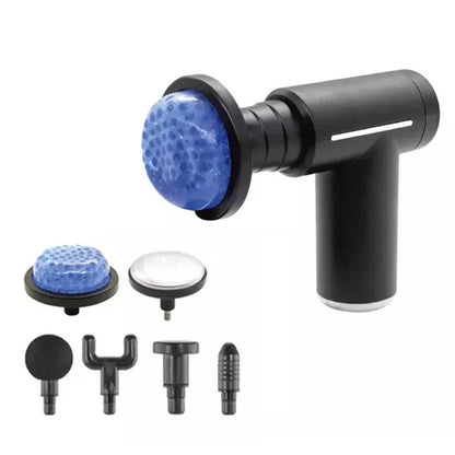 Professional Level Muscle Massage Gun Relaxation Intelligent Exercise Fitness Massager Cold and Hot Compress Fascia Gun 6 Heads