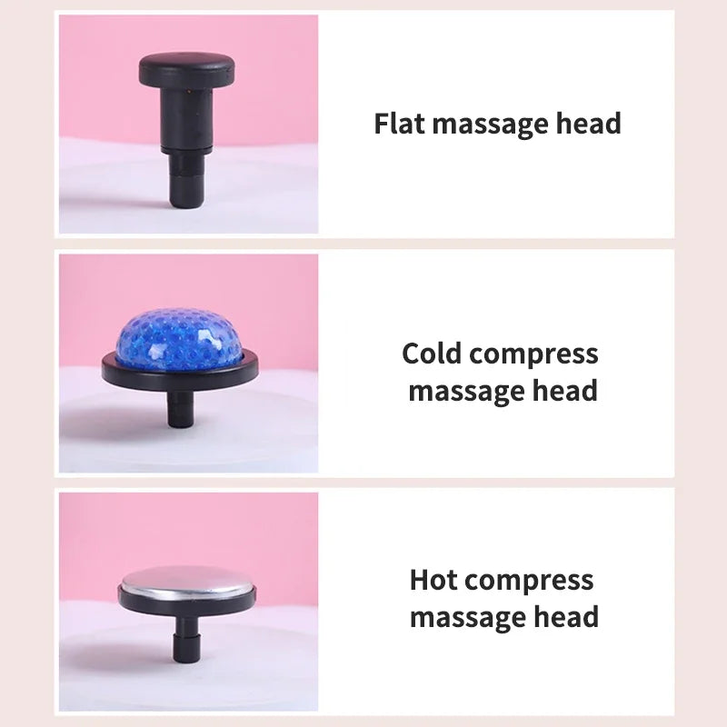Professional Level Muscle Massage Gun Relaxation Intelligent Exercise Fitness Massager Cold and Hot Compress Fascia Gun 6 Heads