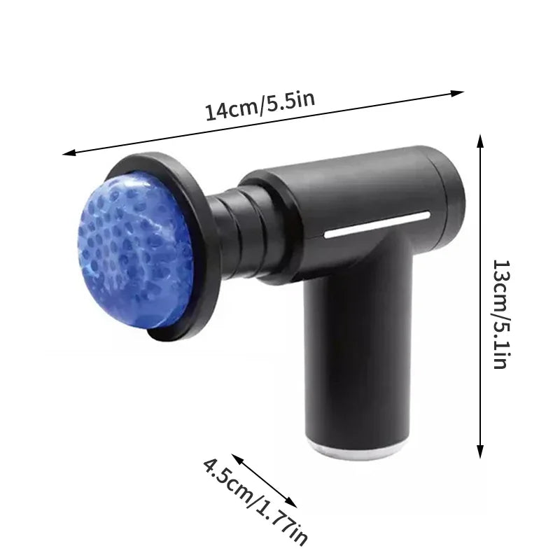 Professional Level Muscle Massage Gun Relaxation Intelligent Exercise Fitness Massager Cold and Hot Compress Fascia Gun 6 Heads